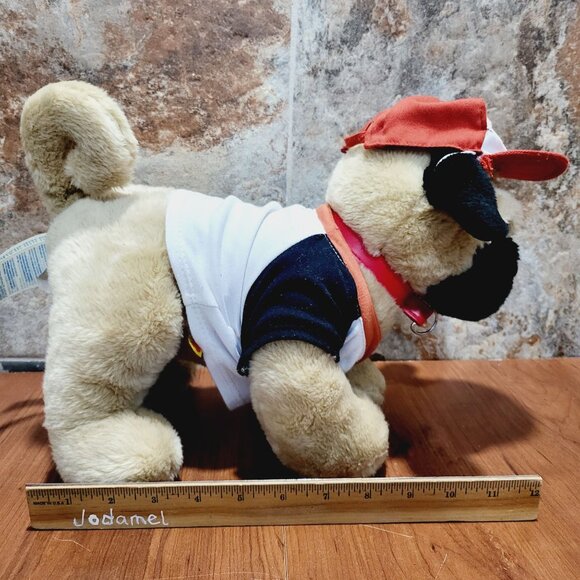 Build A Bear Workshop Houston Astros Pug Dog Plush Tan Black Baseball - Picture 10 of 17